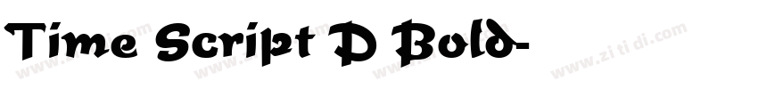 Time Script D Bold字体转换
